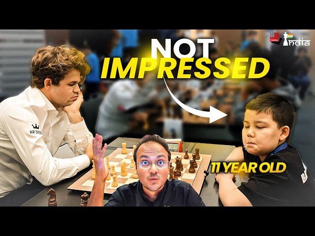 Magnus Carlsen vs 11-year-old boy EXPLAINED | World Blitz Teams 2024 | Commentary by Sagar