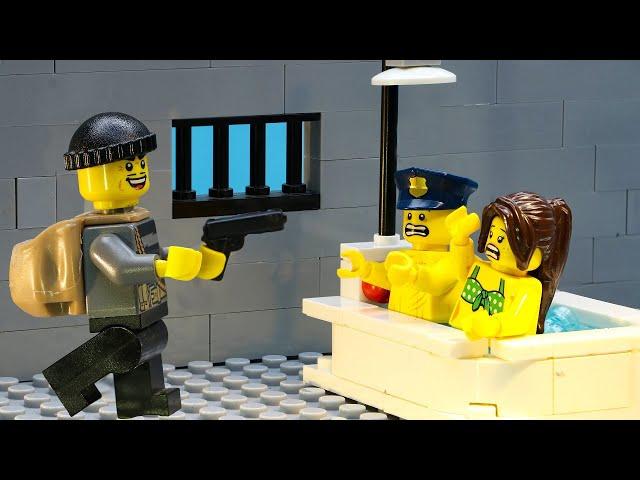 Lego Police Prison Break Ep. 68: Lucky Man - Lego Stop Motion Animation - Brick Rising