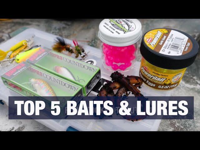 Top 5 Baits & Lures For Trout Fishing ANY Body Of Water. (Do You Agree?)