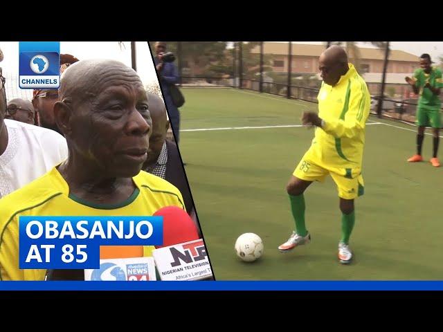 Obasanjo At 85: Former President Participates In Novelty Match