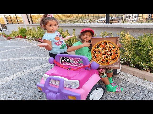 Öykü'nün Pizzasını Kim Yedi! Pizza Delivery to our house from Food Truck! Fun Kids Video