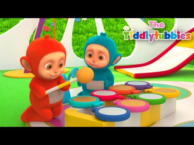 Tiddlytubbies PLAY FUN DRUMS! | Official Season 4 Compilation