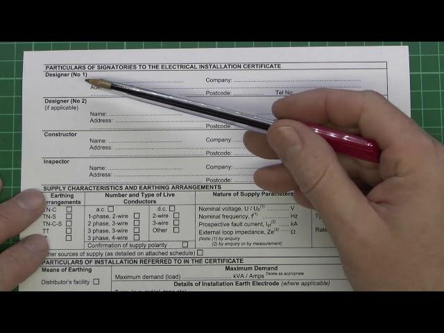 Electrical Certificates Part 2 - Installation Certificate