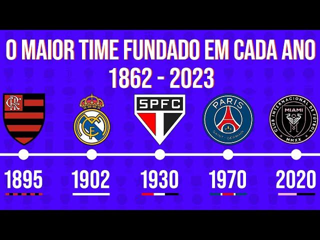 O MAIOR TIME DE FUTEBOL FUNDADO A CADA ANO! (1862-2023)