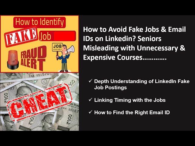 Avoid Fake Jobs & Email IDs on LinkedIn_ Seniors Misleading with Unnecessary & Expensive Courses