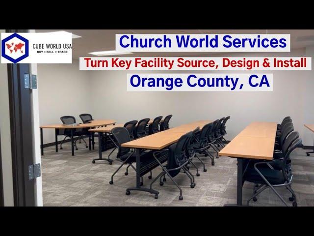 Church World Services sourced, designed & installed by Cube World USA, in Orange County, CA