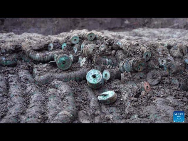 1.5 tons of bronze coins found in east China