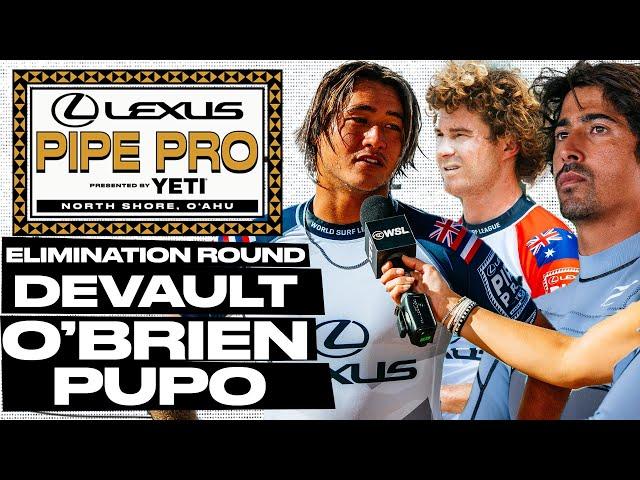 Miguel Pupo, Liam O'Brien, Imaikalani deVault | Lexus Pipe Pro pres by YETI 2025 - Elimination Round