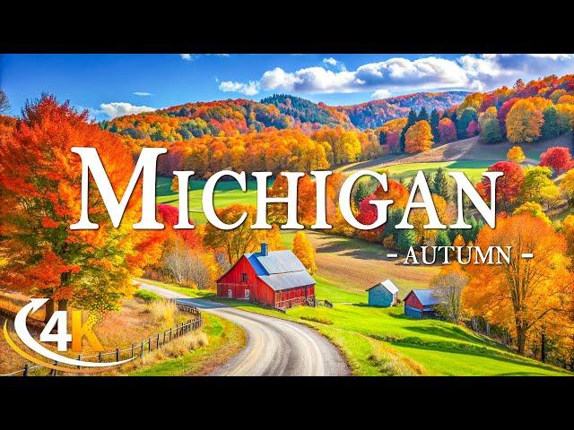 Enchanting Autumn Michigan with Beautiful Piano Music4K Autumn Ambience & Fall Foliage4K Video UHD