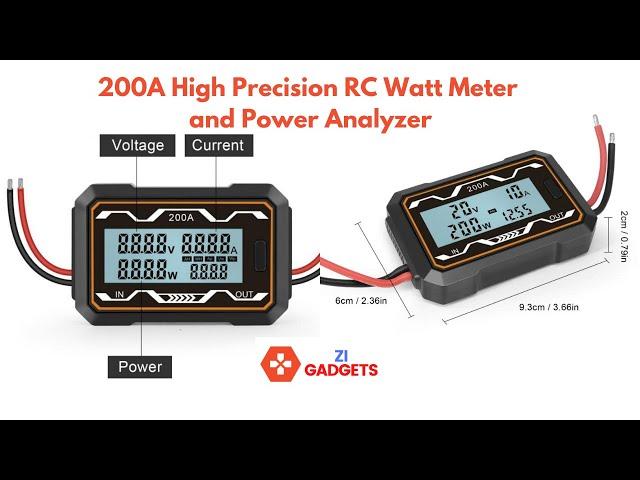 ~ 200A High Precision RC Watt Meter ~ Power Analyzer ~ Digital Wattmeter DC 0-60V ~ Battery Tester ~