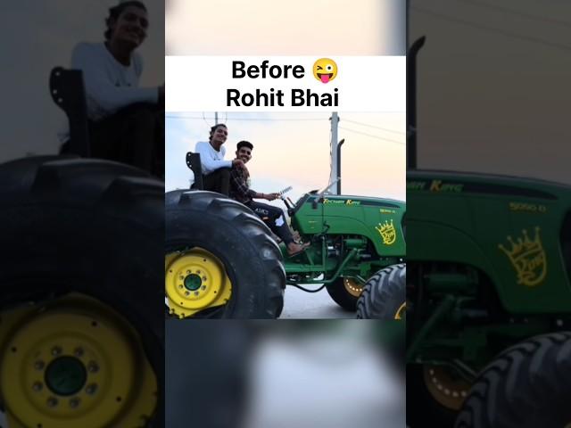 BEFORE ROHIT BHAI OR AFTER ROHIT BHAI #nishudeswal #rohitdeshwal #shortvideo #tractorstunt