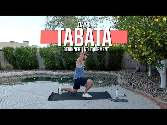 20 Minute Beginner Tabata FAT LOSS WORKOUT | No Equipment | Day 5