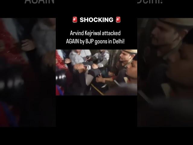 SHOCKING Arvind Kejriwal attacked AGAIN by BJP goons in Delhi!  #arvindkejriwal #padyatra