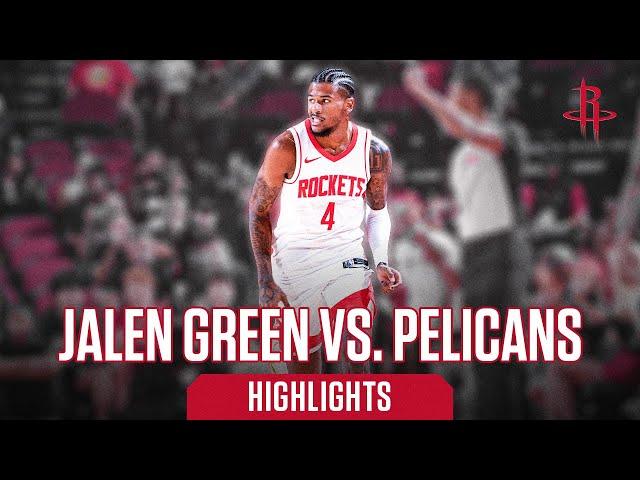 Highlights: Jalen Green 19 Points vs Pelicans 10/15/24 l Houston Rockets