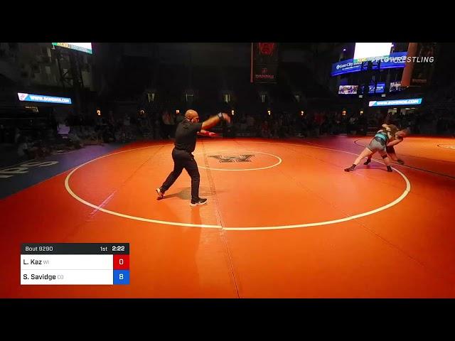 127 Lbs 7th Place - Larissa Kaz, Wisconsin Vs Sarah Savidge, Colorado Cd5a