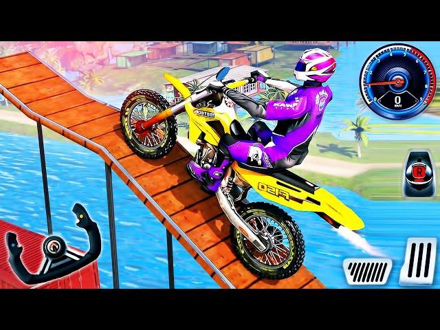 Bike Racing Tracks Simulator 3D - Motor Bike Motocross Impossible Driving - Android GamePlay