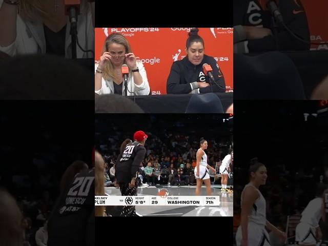 Kelsey Plum Reacts To Spike Lee Yelling At Her Courtside During WNBA Playoffs Game... #shorts