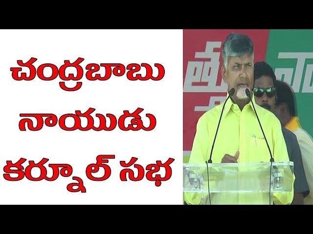 CM Chandrababu Naidu Speech Kurnool | AP 175 NEWS