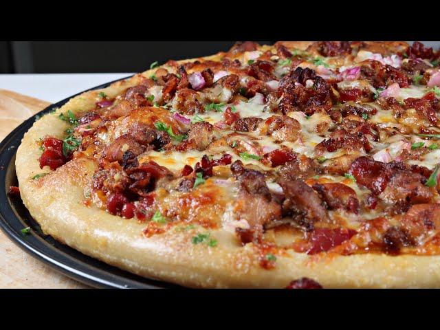 The Most Mouthwatering LOADED BBQ Chicken Pizza