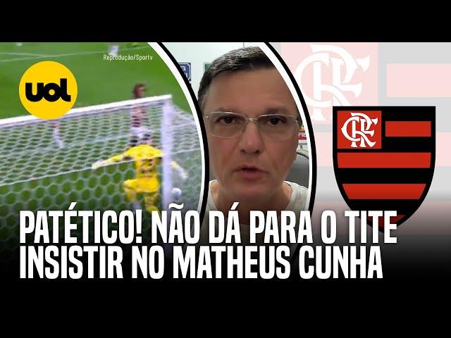 MAURO CEZAR DETONA MATHEUS CUNHA EM DERROTA DO FLAMENGO: 'NÃO PARECIA GOLEIRO PROFISSIONAL'