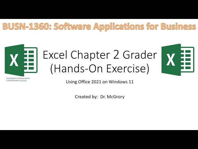 Excel Chapter 2 Grader Hands-on Exercise