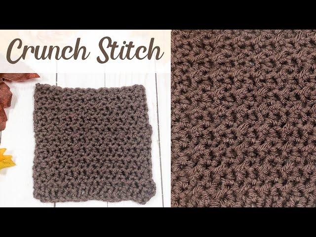 How to Crochet the CRUNCH STITCH / EVEN MOSS STITCH (for the beginner!)