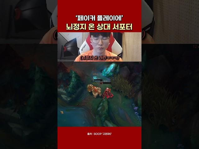 '페이커 플레이에' 뇌정지 온 상대 서포터