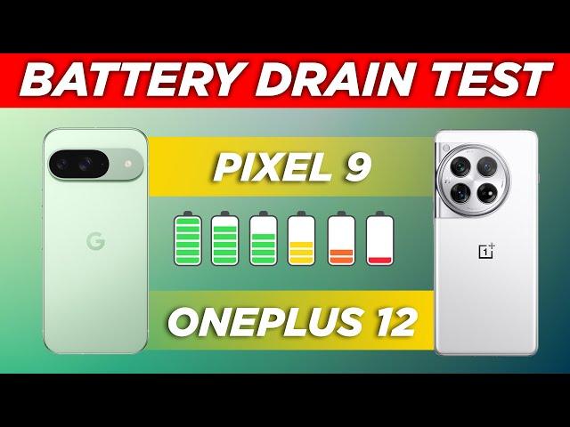 Pixel 9 vs OnePlus 12 Battery Drain Test | Shocking Results! 