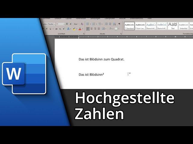 Hochgestellte Zahlen in Word (& tiefgestellte Zahlen)  Tutorial