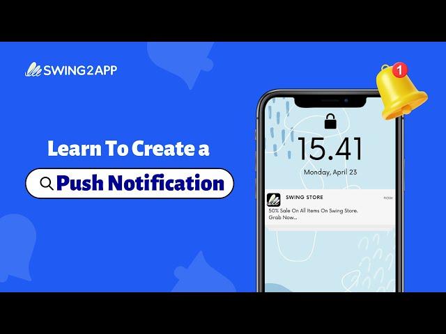 How To Create App Push Notification | #NoCoding | Swing2App