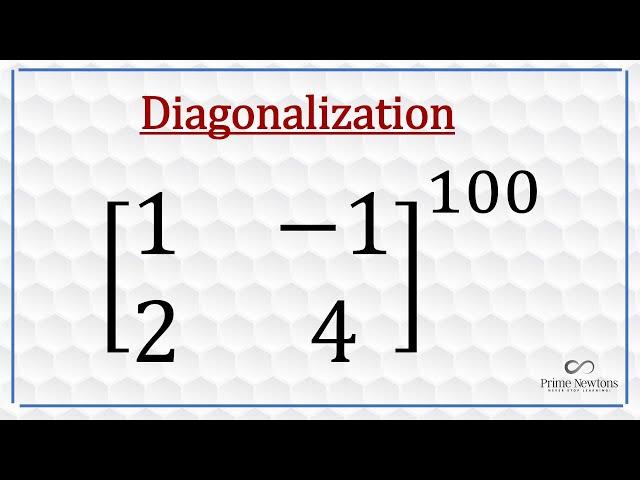 Diagonalization and power of a matrix