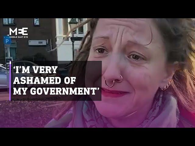 German woman voices shame over government's stance on Gaza