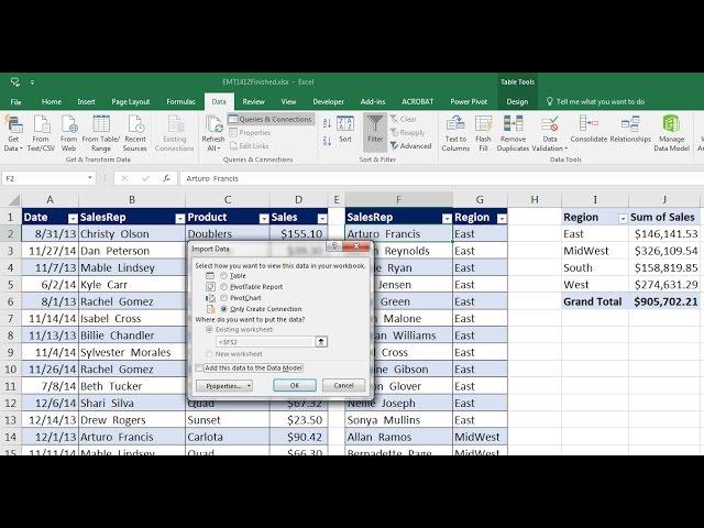 Excel Magic Trick 1412: Power Query to Merge Two Tables Into One Table for PivotTable Report