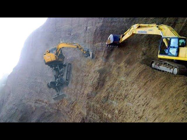 Dangerous Idiots Fastest Excavator, Truck & Heavy Equipment Climbing Fails Total Idiots at Works