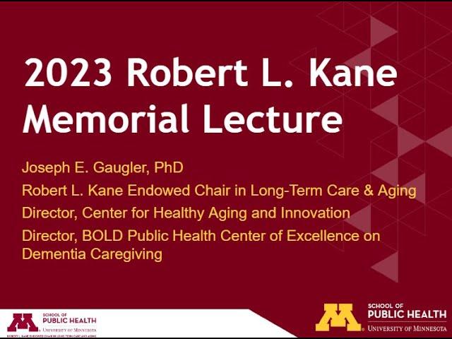 2023 Robert L. Kane Memorial Lecture, by Dr. Jennifer Wolff