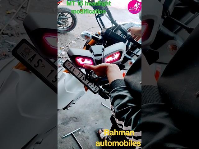 YAMAHA MT 15  HEADLIGHT MODIFICATION ️️ #mrahman12 #shots #bike2023 #shor #bike #biketop