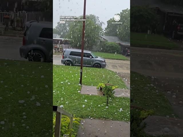 Big Hail Pounds Cars in Fort Worth, Texas