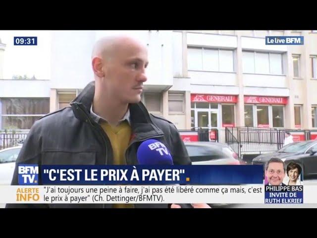 "C'est le prix à payer." Les premiers mots de Christophe Dettinger en semi-liberté depuis ce matin