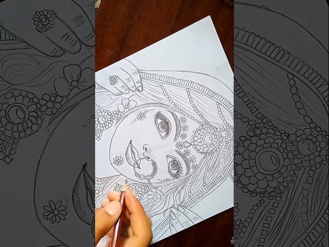 ️ Shri Radha ️  #drawing #shorts