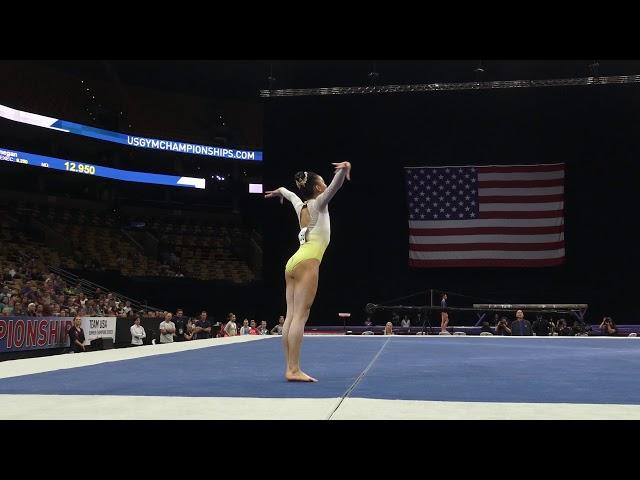 Leanne Wong – Floor Exercise – 2018 U.S. Gymnastics Championships – Junior Women Day 2