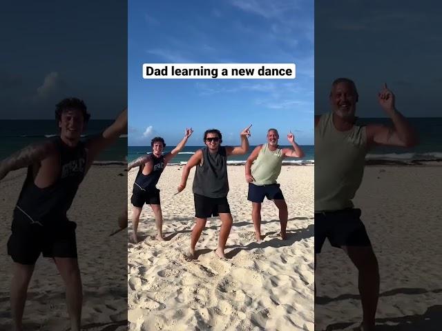 Teaching Dad A NEW TikTok Dance On The Beach | The Famileigh