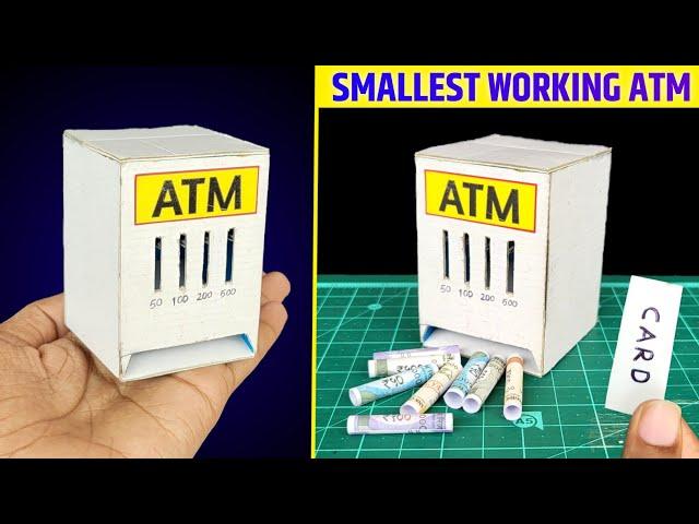 World's SMALLEST working ATM | How to make a simple ATM | easy cardboard atm machine | Mini ATM