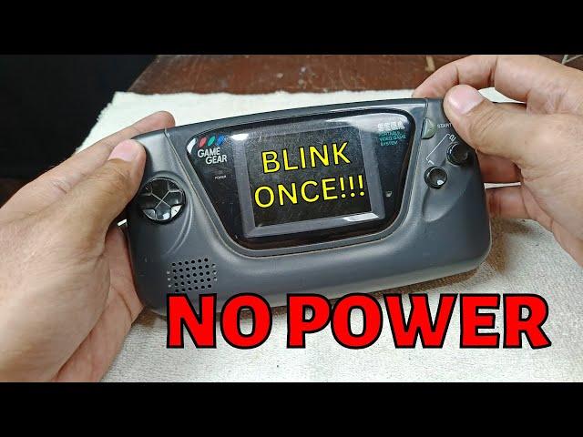 How to fix SEGA GAME GEAR || NO POWER "Blink Once"