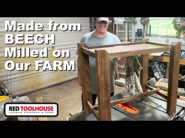 Building an OUTDOOR TABLE from BEECH WOOD Milled Here on Our Farm