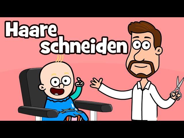   Kinderlied Haare schneiden - Kinder beim Friseur - Hurra Kinderlieder