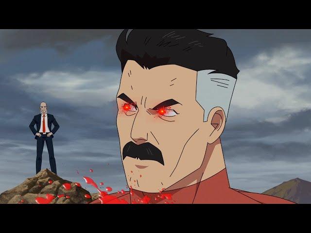 Omni Man ATTACKS Cecil - fight scene | Invincible Episode 7