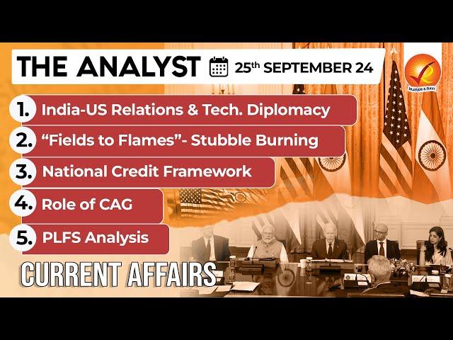 Current Affairs Today: The Analyst 25 September 2024 | Newspaper Analysis | Vajiram And Ravi