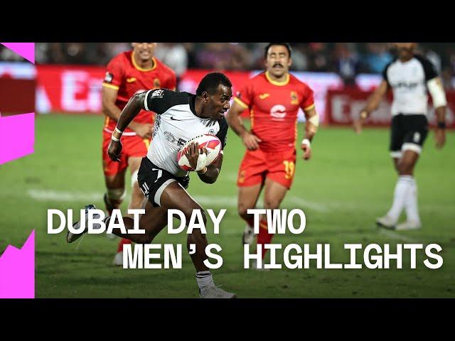 Spanish hope and Fijian flair in the desert | HSBC SVNS Dubai 2024 | Day Two Men's Highlights