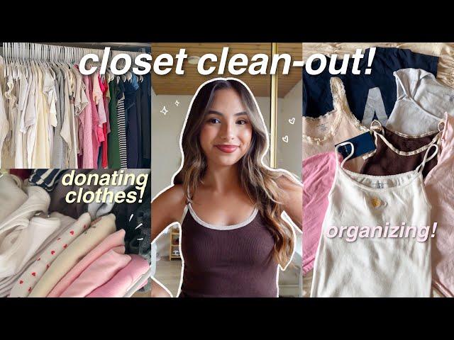 CLOSET CLEANOUT!  organizing and donating clothes! *productive*