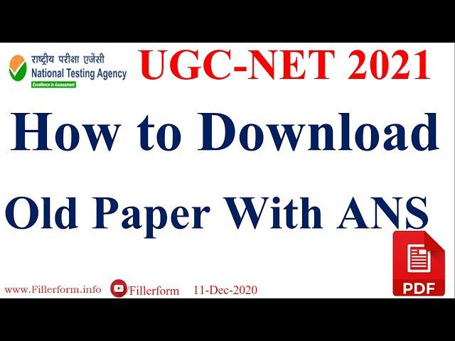 How to Download UGC NET Question Papers with answers 2020 | how to download ugc net paper 2020